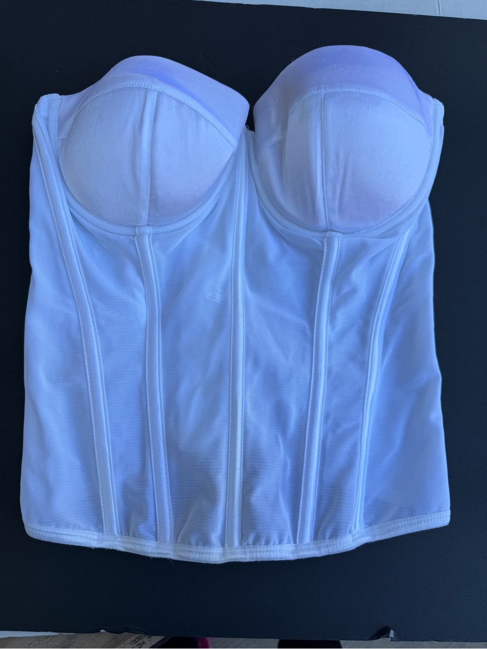 Frederick's of Hollywood White Strapless Longline Bustier
